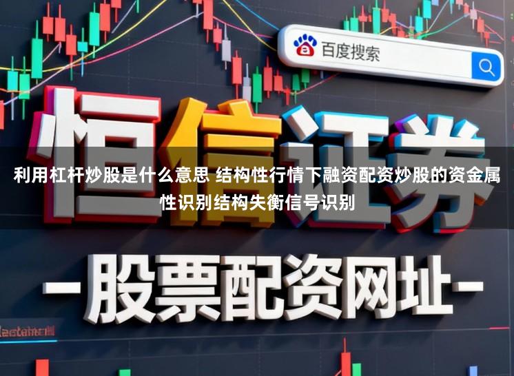 利用杠杆炒股是什么意思 结构性行情下融资配资炒股的资金属性识别结构失衡信号识别